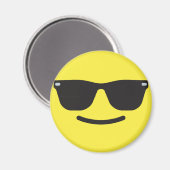 Lächeln mit Sonnenbrille Emoji Magnet  (Vorderseite/Rückseite)