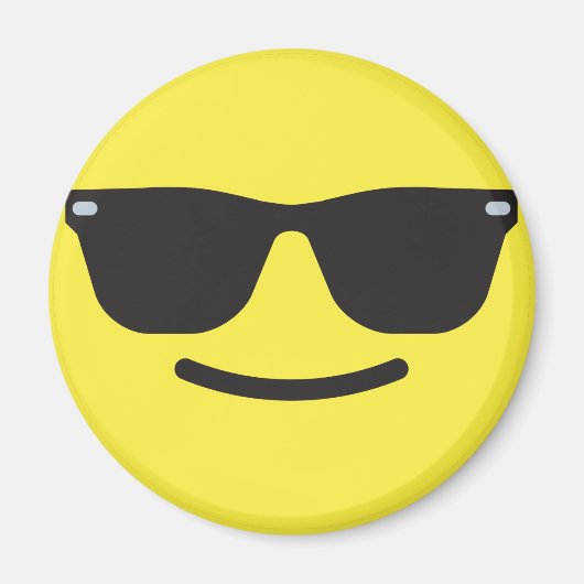 Lächeln mit Sonnenbrille Emoji Magnet  (Vorne)