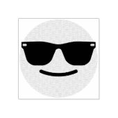 Lächeln mit Sonnenbrille Emoji Rubber Briefmarke Gummistempel (Prägung)