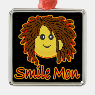 Lächeln-Montag-Feuer Rasta Verzierung Ornament Aus Metall