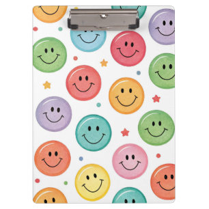 Lächeln Muster Emoji Klemmbrett