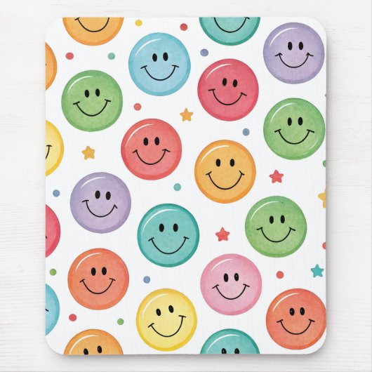 Lächeln Muster Emoji Mousepad (Vorne)