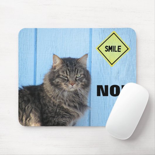 Lächeln? Nein! Cat Meme Mousepad (Mit Mouse)