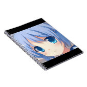 Lächeln niedliche Anime Manga Mädchen blaue Augen Notizblock (Rechte Seite)