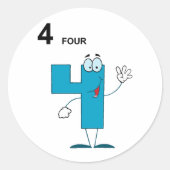 Lächeln Nummer 4 Aufkleber (Vorderseite)