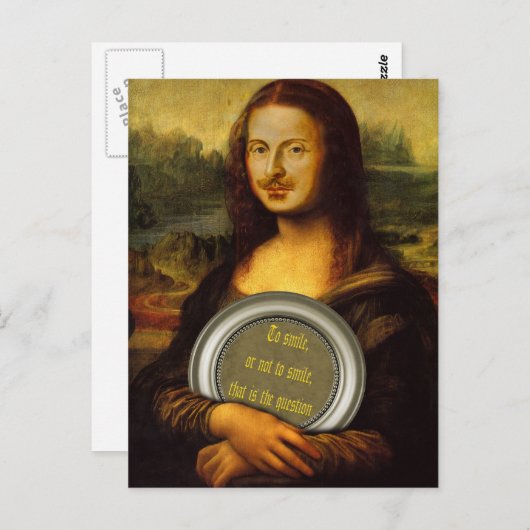 Lächeln oder nicht lächeln postkarte (Vorne/Hinten)