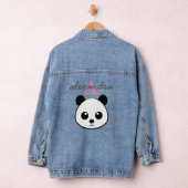 Lächeln Panda Gesicht Monogram Denim Jacket Jeansjacke (Hangar)