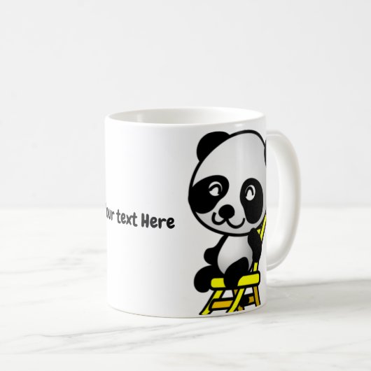Lächeln Panda Kaffeetasse (VorderseiteRechts)
