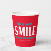 Lächeln Pappbecher (Vorderseite)