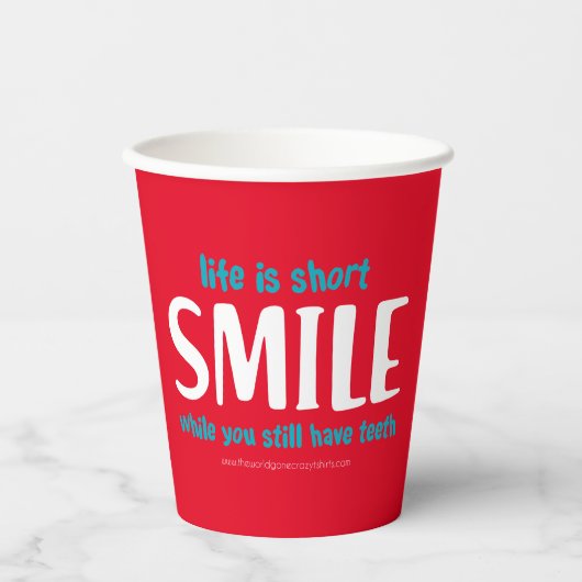 Lächeln Pappbecher (Vorderseite)