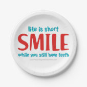 Lächeln Pappteller (Vorderseite)