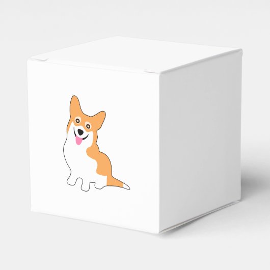 Lächeln Pembroke Welsh Corgi Cartoon Geschenkschachtel (Vorderseite)