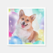 Lächeln Pembroke Welsh Corgi Napkins Serviette (Vorderseite)