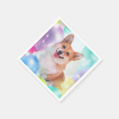 Lächeln Pembroke Welsh Corgi Napkins Serviette (Ecke)