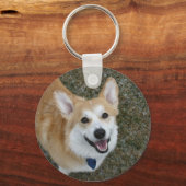 Lächeln Pembroke Welsh Corgi Schlüsselanhänger (Vorderseite)