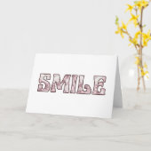 Lächeln Positives Typografie-Design Karte (Gelbe Blume)
