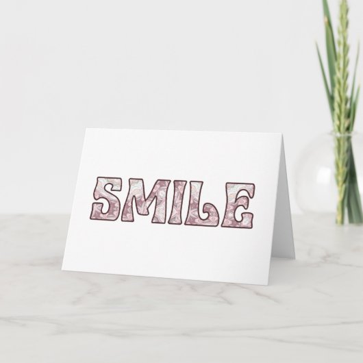 Lächeln Positives Typografie-Design Karte (Vorderseite)