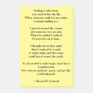 Lächeln Post-it Klebezettel