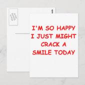 lächeln postkarte (Vorne/Hinten)