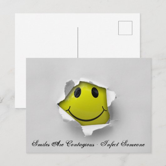 Lächeln Postkarte (Vorne/Hinten)