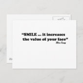 lächeln postkarte (Vorne/Hinten)