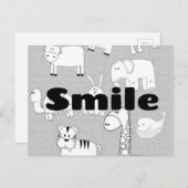 Lächeln Postkarte (Vorne/Hinten)