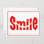 Lächeln Postkarte (Vorne/Hinten)