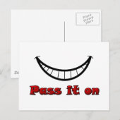 Lächeln Postkarte (Vorne/Hinten)