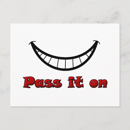 Lächeln Postkarte (Vorderseite)