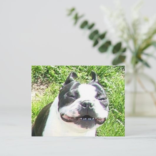 Lächeln Postkarte (Stehend Vorderseite)