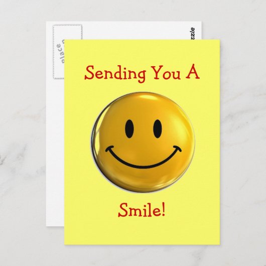 Lächeln Postkarte (Vorne/Hinten)