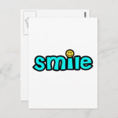 LÄCHELN POSTKARTE (Vorne/Hinten)