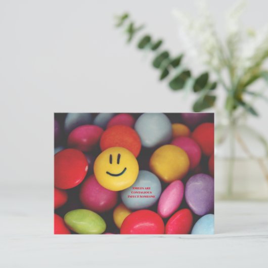 Lächeln Postkarte (Stehend Vorderseite)