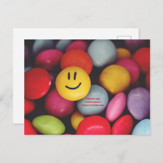 Lächeln Postkarte (Vorne/Hinten)