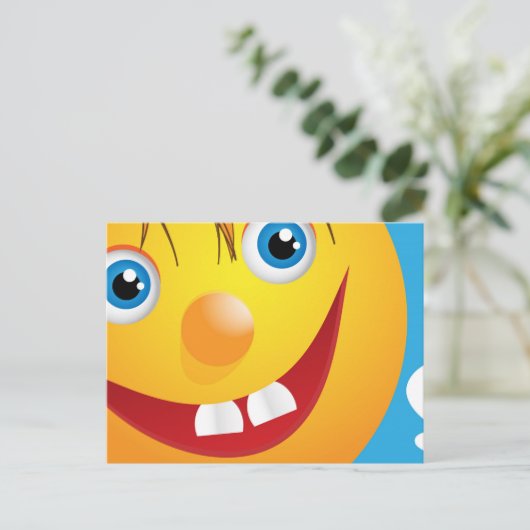 Lächeln Postkarte (Stehend Vorderseite)