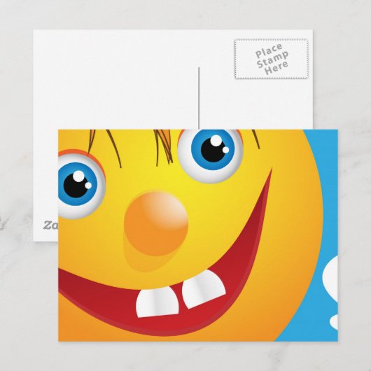 Lächeln Postkarte (Vorne/Hinten)