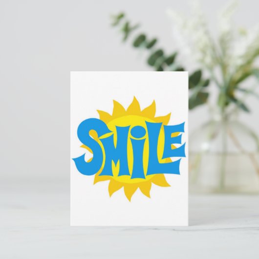 Lächeln Postkarte (Stehend Vorderseite)