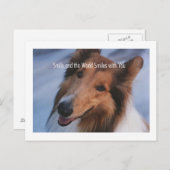 Lächeln Postkarte (Vorne/Hinten)