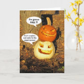 Lächeln Pumpkin Buddies Halloween Card Karte (Gelbe Blume)