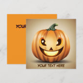 Lächeln Pumpkin Einladung (Vorne/Hinten)