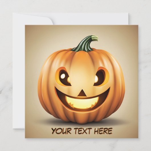 Lächeln Pumpkin Einladung (Vorderseite)