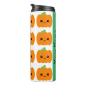 Lächeln Pumpkin Face Tumbler, Niedliche Geburtstag Thermosbecher (Nach rechts gedreht)