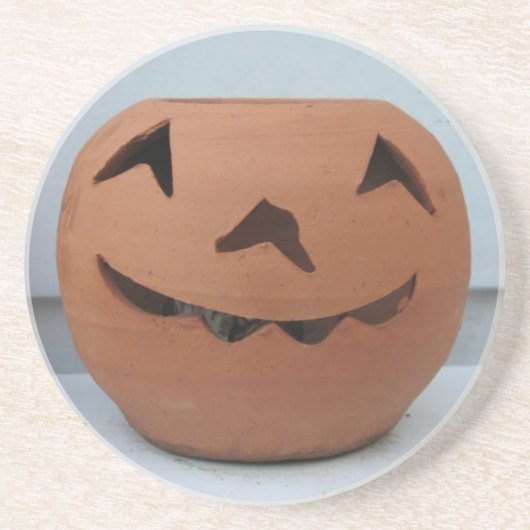 Lächeln Pumpkin Getränkeuntersetzer (Vorne)