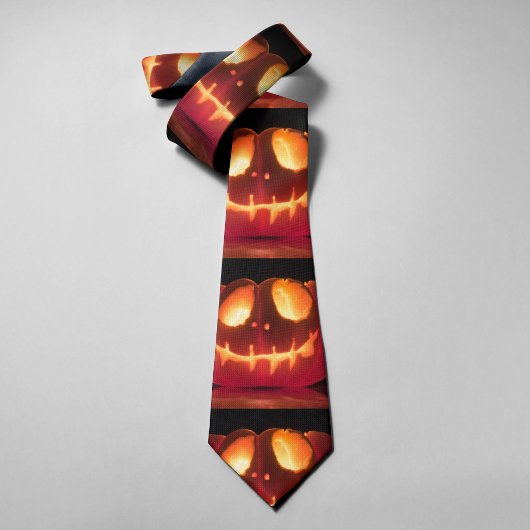 Lächeln Pumpkin Halloween Jahreszeit Krawatte