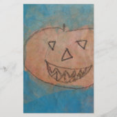 Lächeln Pumpkin, Halloween Kinder Art Wasserfarbe Briefpapier (Vorderseite)
