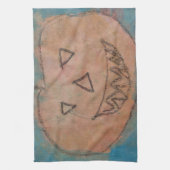 Lächeln Pumpkin, Halloween Kinder Art Wasserfarbe Handtuch (Vertikal)