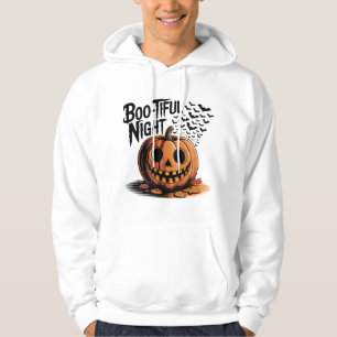 Lächeln Pumpkin mit Herbstlauben Design Hoodie
