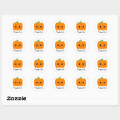 Lächeln Pumpkin Niedlich Danke Stickers (Blatt)
