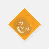Lächeln Pumpkin Pail Orange Paper Napkin Serviette (Ecke)