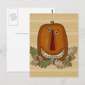 Lächeln Pumpkin Postkarte (Vorne/Hinten)